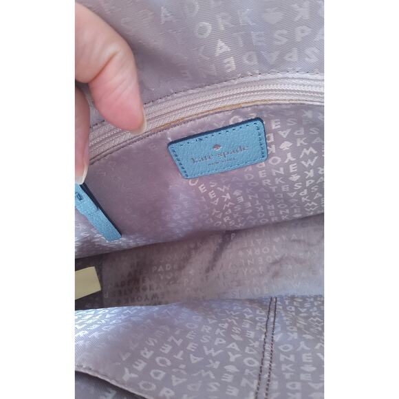 NWOT Kate Spade New York Grove Street Carli satchel purse baby blue adj strap - Picture 8 of 9